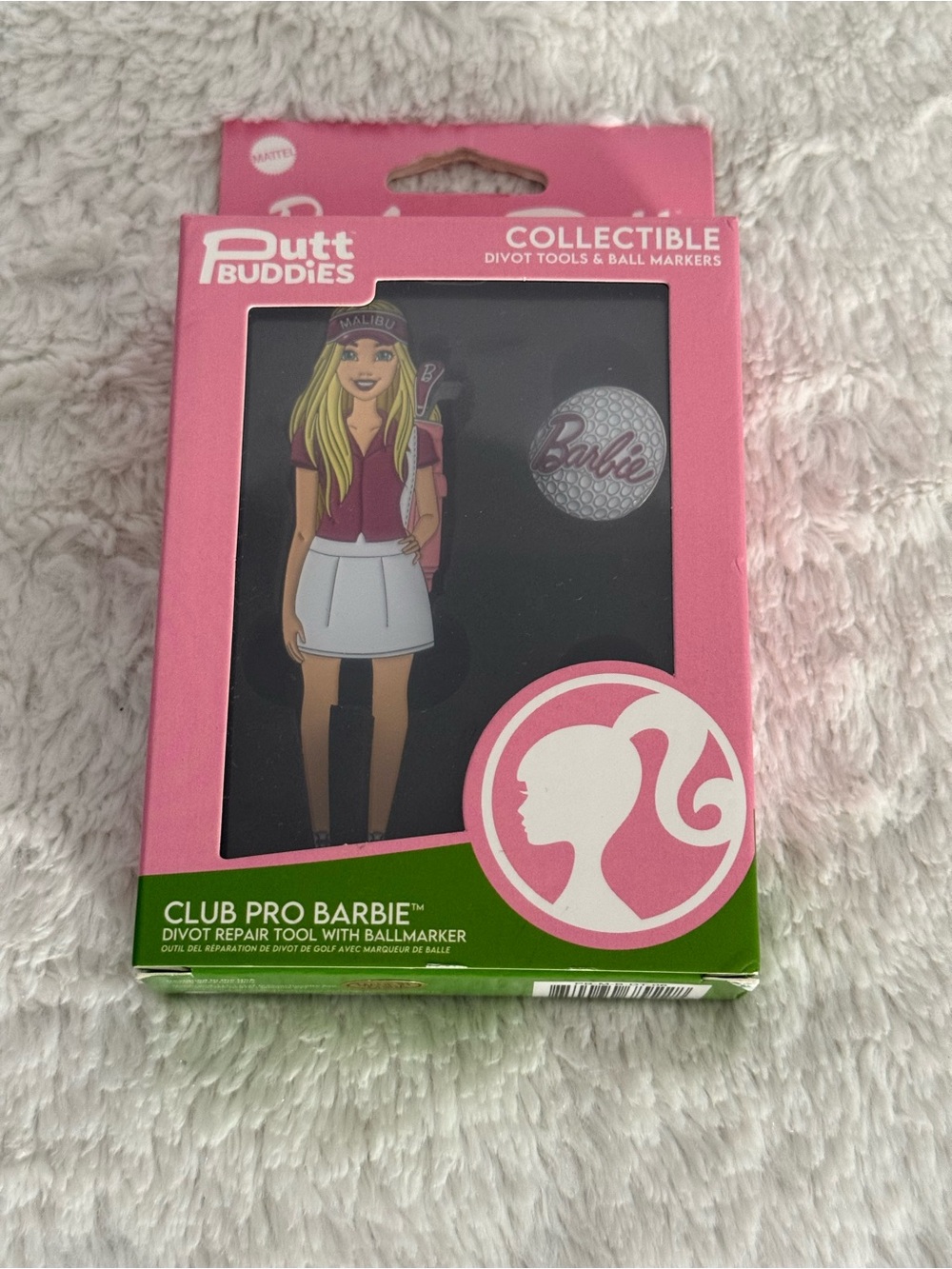 Mattel Barbie Golf Divot Tool & Ball Marker Set - Pink